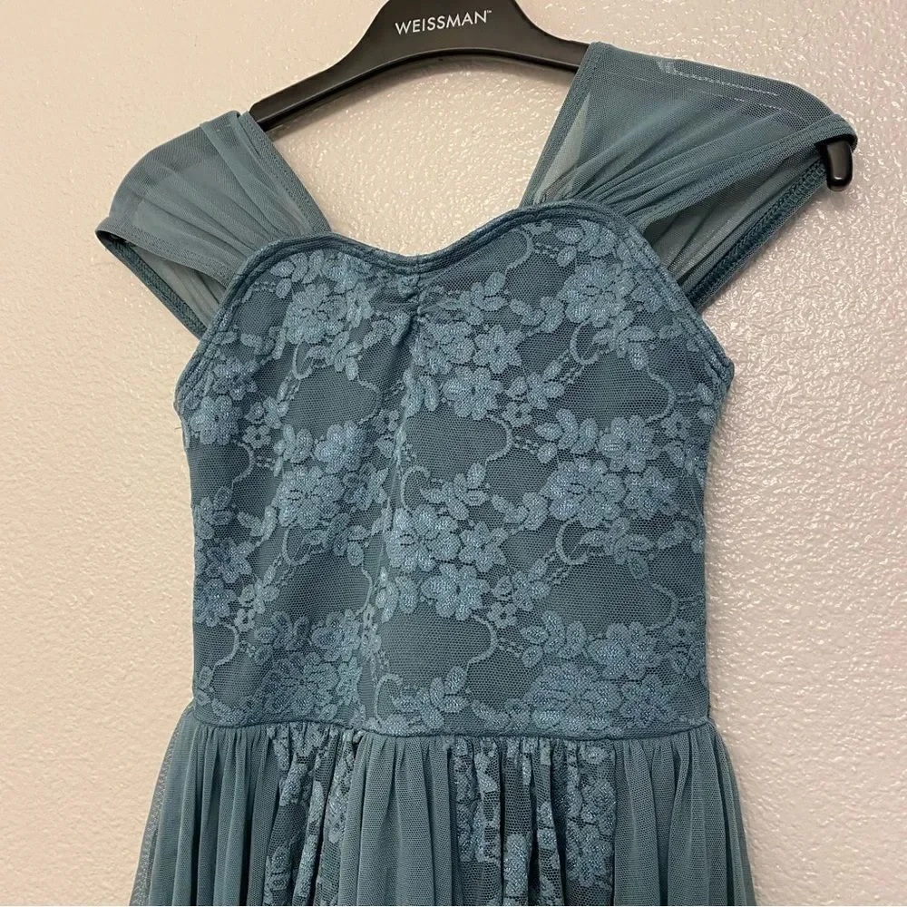 WEISSMAN Dance Costume lyrical dress Sage green Keep On Breathing 11641 MC